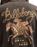 The Billabong Womens Familiar Road Zip Hoodie in Off Black