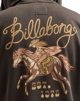 The Billabong Womens Familiar Road Zip Hoodie in Off Black