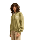 The Billabong Womens Always Looking Zip Hoodie in Army Green