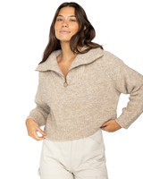The Billabong Womens Lost Heaven Jumper in Khaki