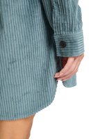 The Billabong Womens Winter Ocean Shirt Dress in Slate Blue