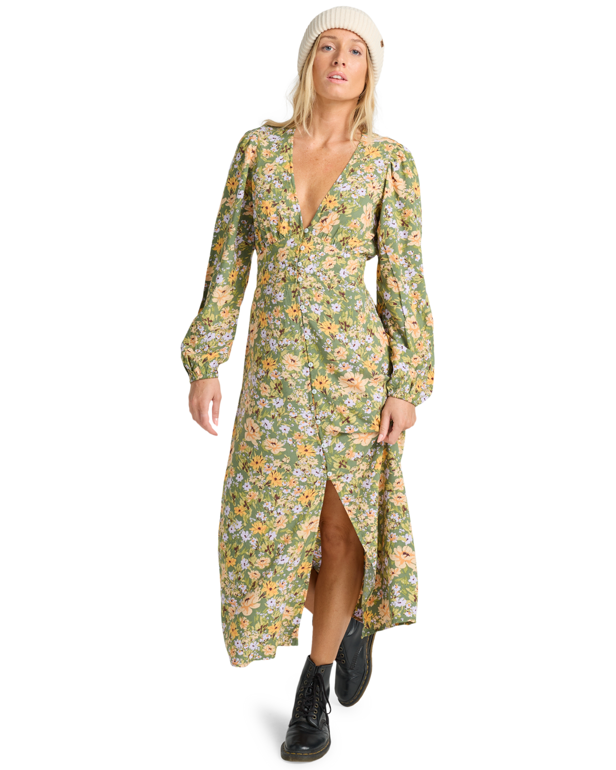 The Billabong Womens Cool Night Dress in Luv Army
