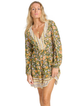 The Billabong Womens New Dawn Dress in Luv Army
