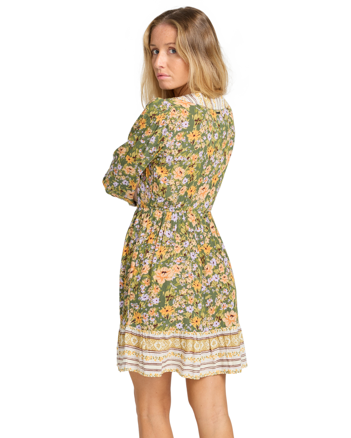 The Billabong Womens New Dawn Dress in Luv Army