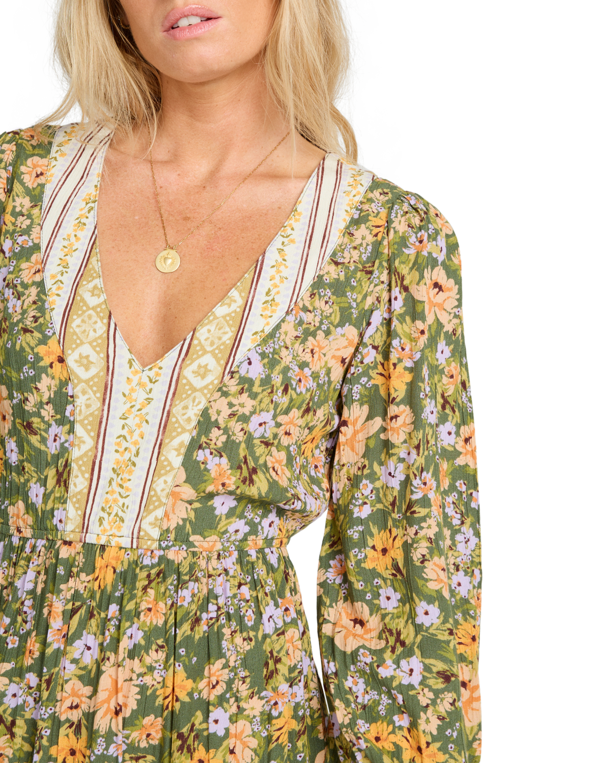 The Billabong Womens New Dawn Dress in Luv Army