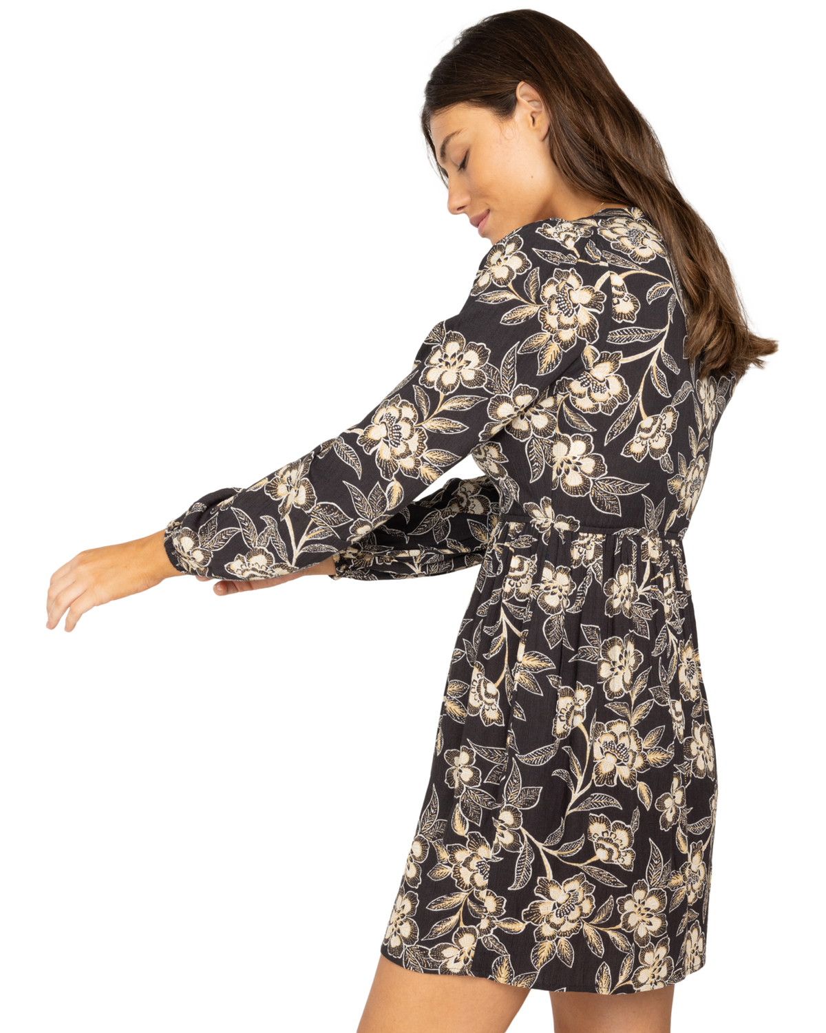 The Billabong Womens New Dawn Dress in Black Sands 2