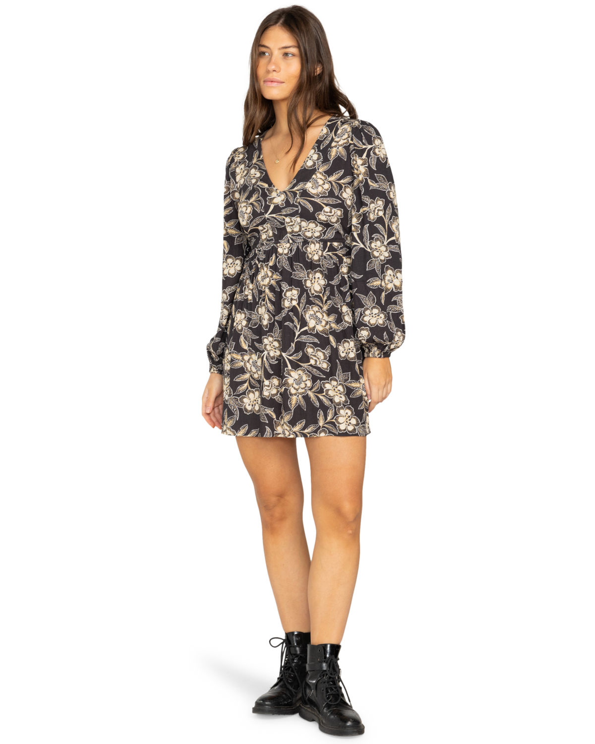 The Billabong Womens New Dawn Dress in Black Sands 2
