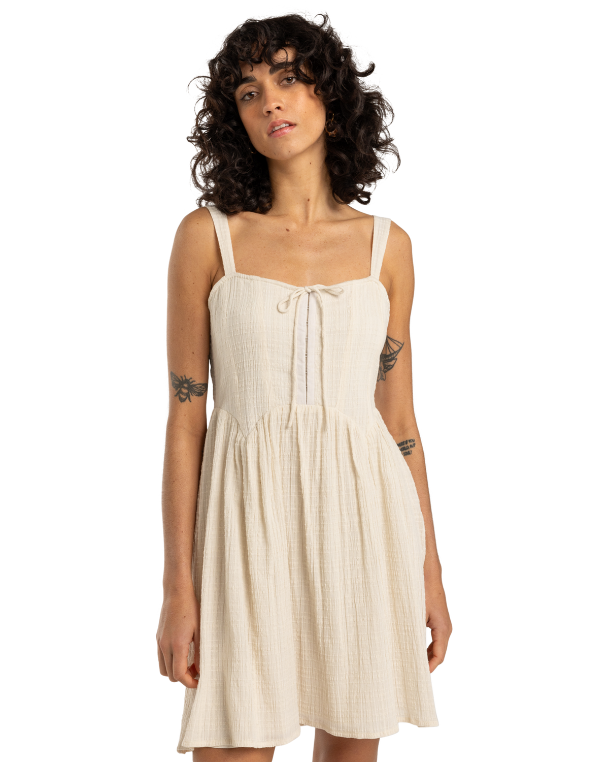 The Billabong Womens Romantic Vibes Skater Dress in Whitecap