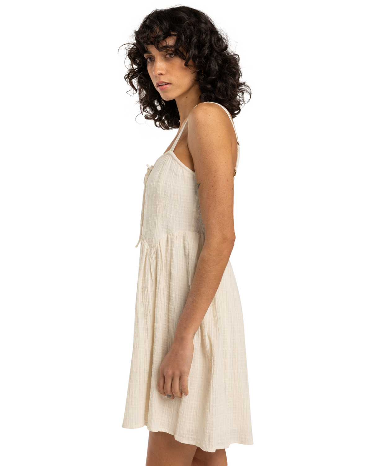 The Billabong Womens Romantic Vibes Skater Dress in Whitecap