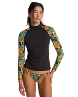 Long Sleeve Rash Vest in Black Pebble