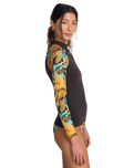 Long Sleeve Rash Vest in Black Pebble