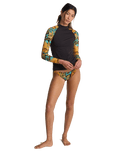 Long Sleeve Rash Vest in Black Pebble