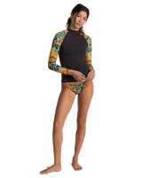 Long Sleeve Rash Vest in Black Pebble