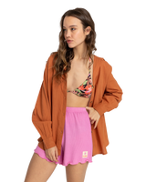 The Billabong Womens Swell Shirt in Golden Brown