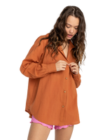 The Billabong Womens Swell Shirt in Golden Brown