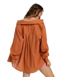The Billabong Womens Swell Shirt in Golden Brown