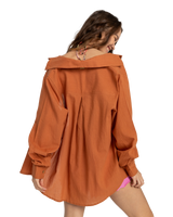 The Billabong Womens Swell Shirt in Golden Brown