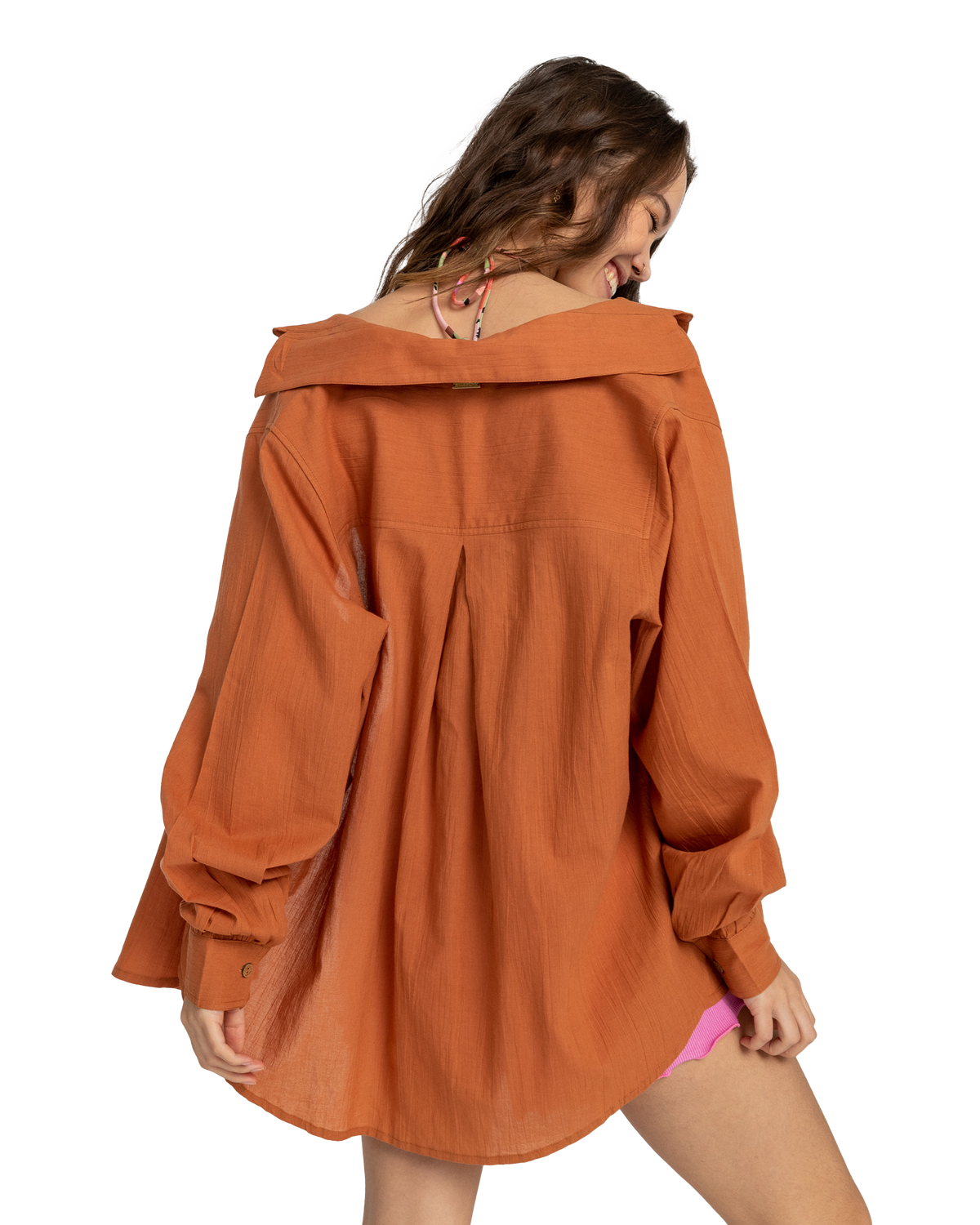 The Billabong Womens Swell Shirt in Golden Brown