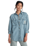 Down The Coast Shirt in Washed Blue
