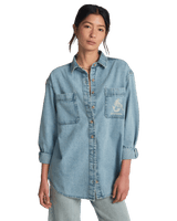 Down The Coast Shirt in Washed Blue