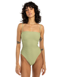 The Billabong Womens Tanlines Tully One Piece Swimsuit in Avocado