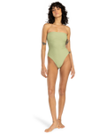 The Billabong Womens Tanlines Tully One Piece Swimsuit in Avocado