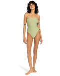 The Billabong Womens Tanlines Tully One Piece Swimsuit in Avocado