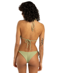The Billabong Womens Tanlines Multi Tri Bikini Top in Avocado