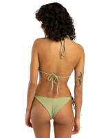 The Billabong Womens Tanlines Multi Tri Bikini Top in Avocado