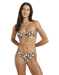 Dark Wave Bandeau Bikini Top in Multi