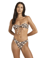 Dark Wave Bandeau Bikini Top in Multi