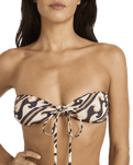 Dark Wave Bandeau Bikini Top in Multi