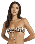 Dark Wave Bandeau Bikini Top in Multi