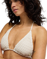 Twisted Tides Remi Tri Bikini Top in White Cap