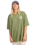 The Billabong Womens Take A Tour T-Shirt in Luv Army