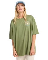 The Billabong Womens Take A Tour T-Shirt in Luv Army