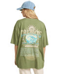 The Billabong Womens Take A Tour T-Shirt in Luv Army