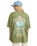 The Billabong Womens Take A Tour T-Shirt in Luv Army