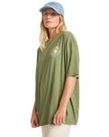 The Billabong Womens Take A Tour T-Shirt in Luv Army