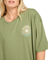 The Billabong Womens Take A Tour T-Shirt in Luv Army