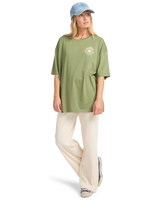 The Billabong Womens Take A Tour T-Shirt in Luv Army