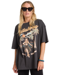 The Billabong Womens My Sunny Girl T-Shirt in Off Black