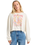 The Billabong Womens Ana Aguila Long Sleeve T-Shirt in Whitecap