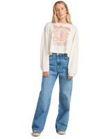 The Billabong Womens Ana Aguila Long Sleeve T-Shirt in Whitecap