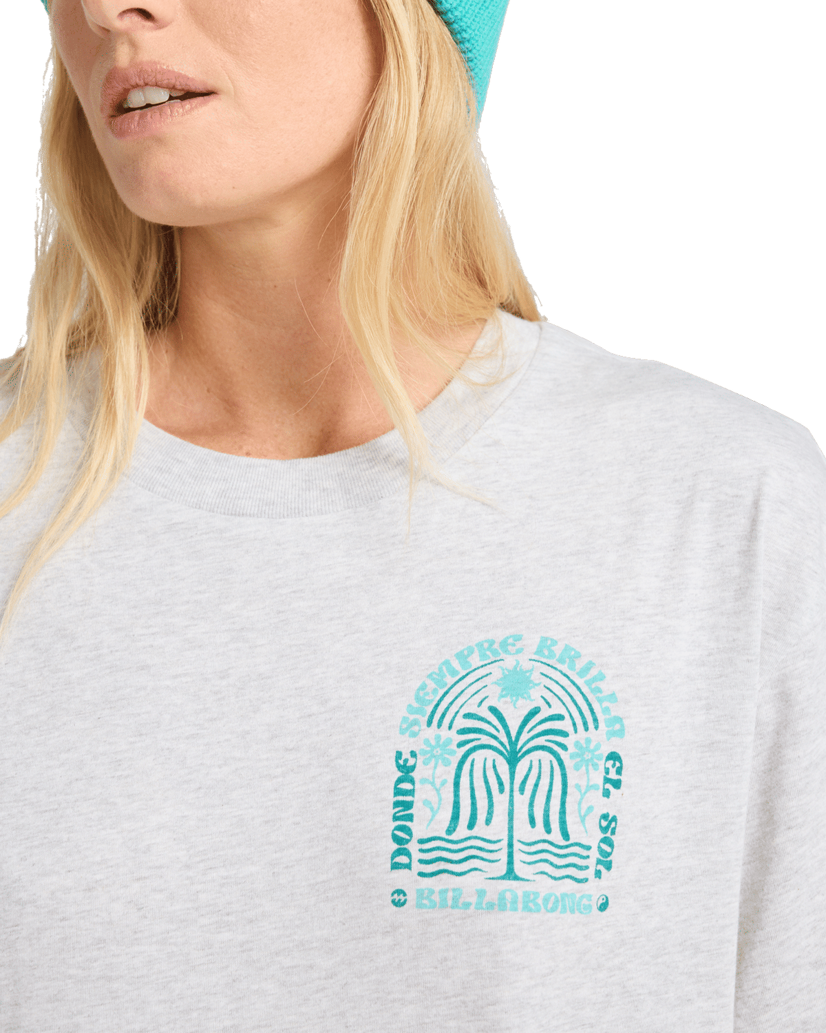 The Billabong Womens Always Looking T-Shirt in Light Grey Heather