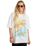 The Billabong Womens Where The Sun Collide T-Shirt in Salt Crystal