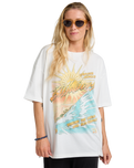 The Billabong Womens Where The Sun Collide T-Shirt in Salt Crystal