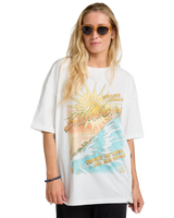 The Billabong Womens Where The Sun Collide T-Shirt in Salt Crystal