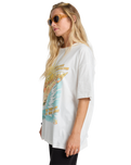 The Billabong Womens Where The Sun Collide T-Shirt in Salt Crystal