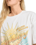 The Billabong Womens Where The Sun Collide T-Shirt in Salt Crystal